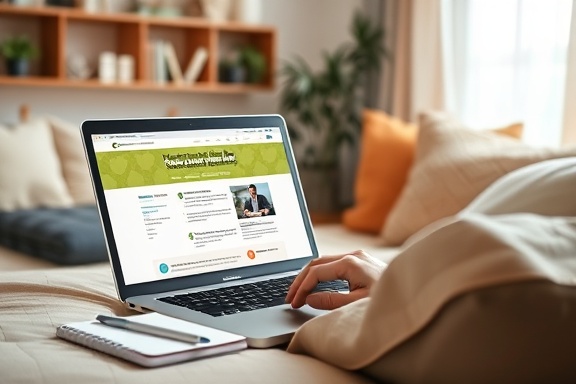 helpful creditfriendly tips, curious, exploring financial advice, photorealistic, in a cozy living room with a laptop open to a finance page, highly detailed, notepad and pencil at hand, relaxed composition, pastel colors, soft natural light, shot with a 50mm lens.